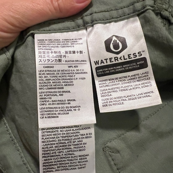 Levi Strauss Crop Olive Green Jacket Large - Picture 3 of 7